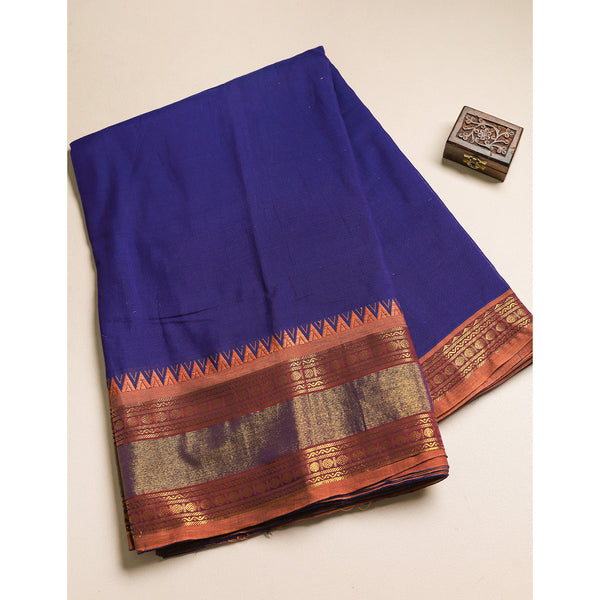 Handloom Cotton Narayanpet Zari Border Fabric