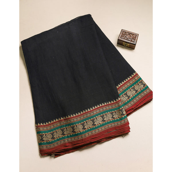 Handloom Cotton Narayanpet Zari Border Fabric