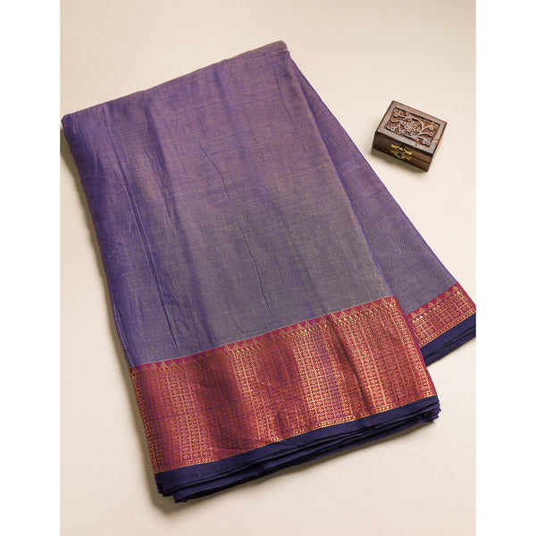 Handloom Cotton Narayanpet Zari Border Fabric
