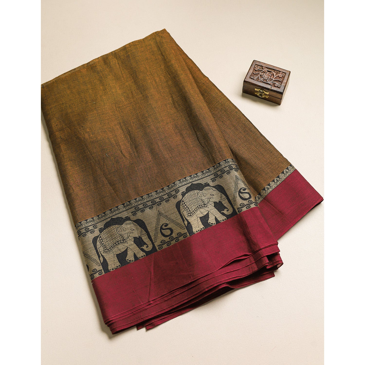 Handloom Cotton Narayanpet Zari Border Fabric