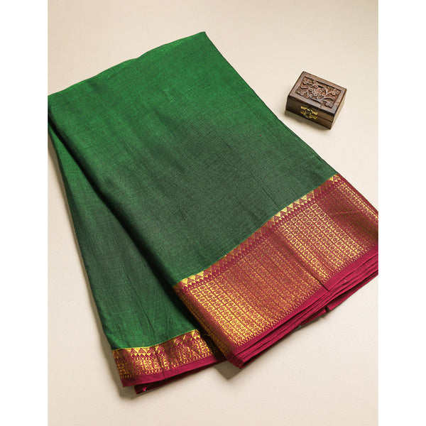 Handloom Cotton Narayanpet Zari Border Fabric