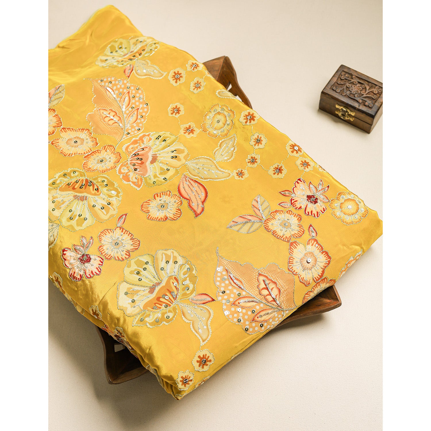 SILK EMBROIDERED FABRIC