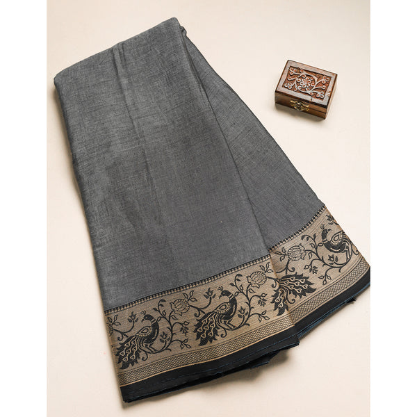 Handloom Cotton Narayanpet Zari Border Fabric