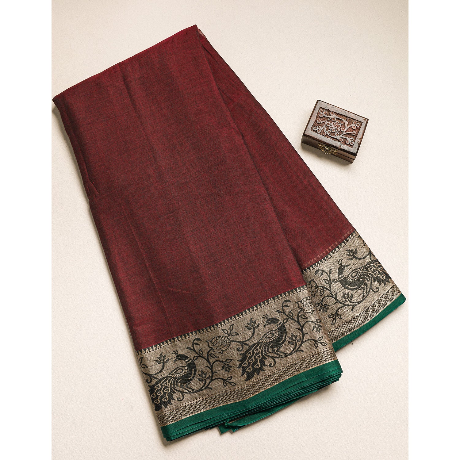 Handloom Cotton Narayanpet Zari Border Fabric