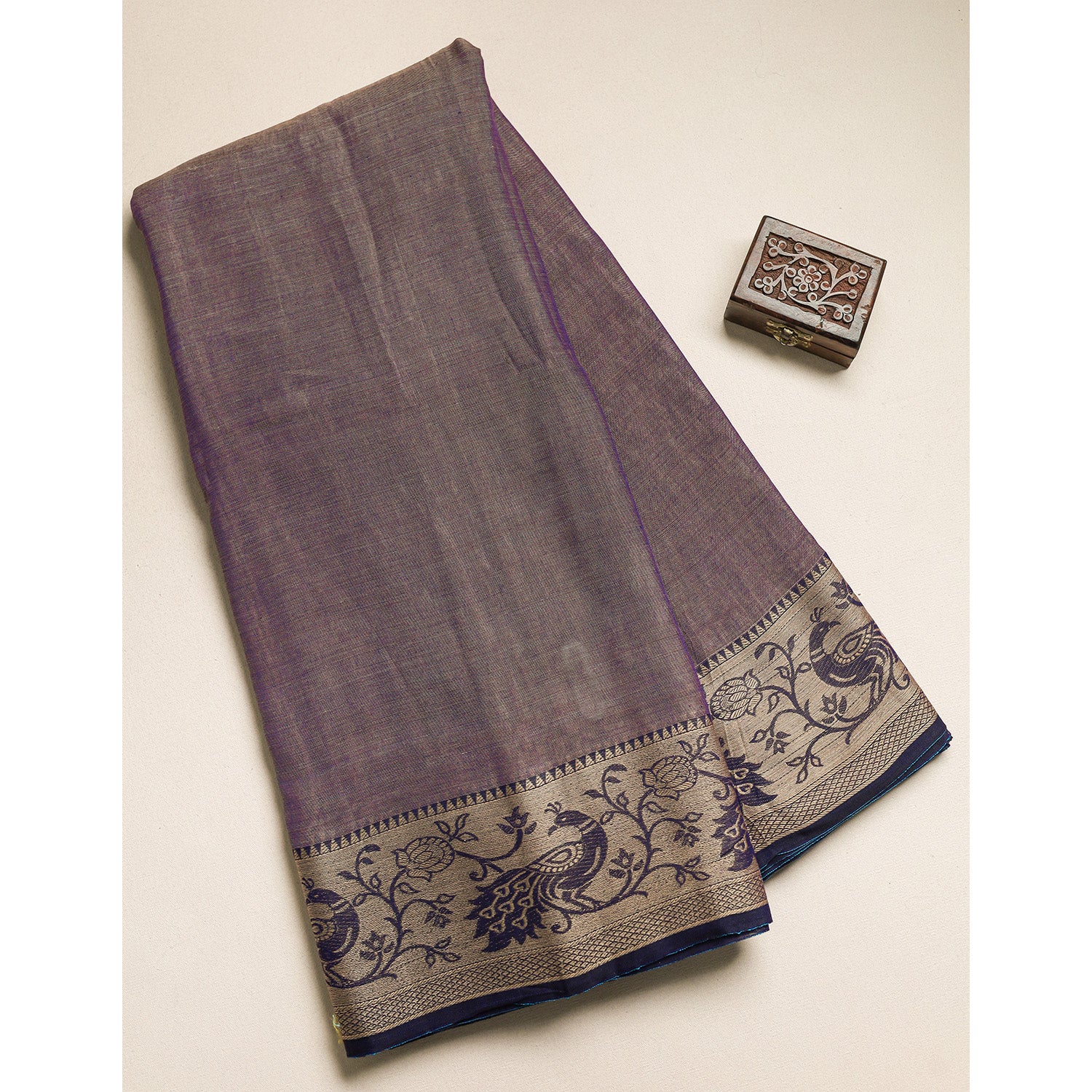 Handloom Cotton Narayanpet Zari Border Fabric