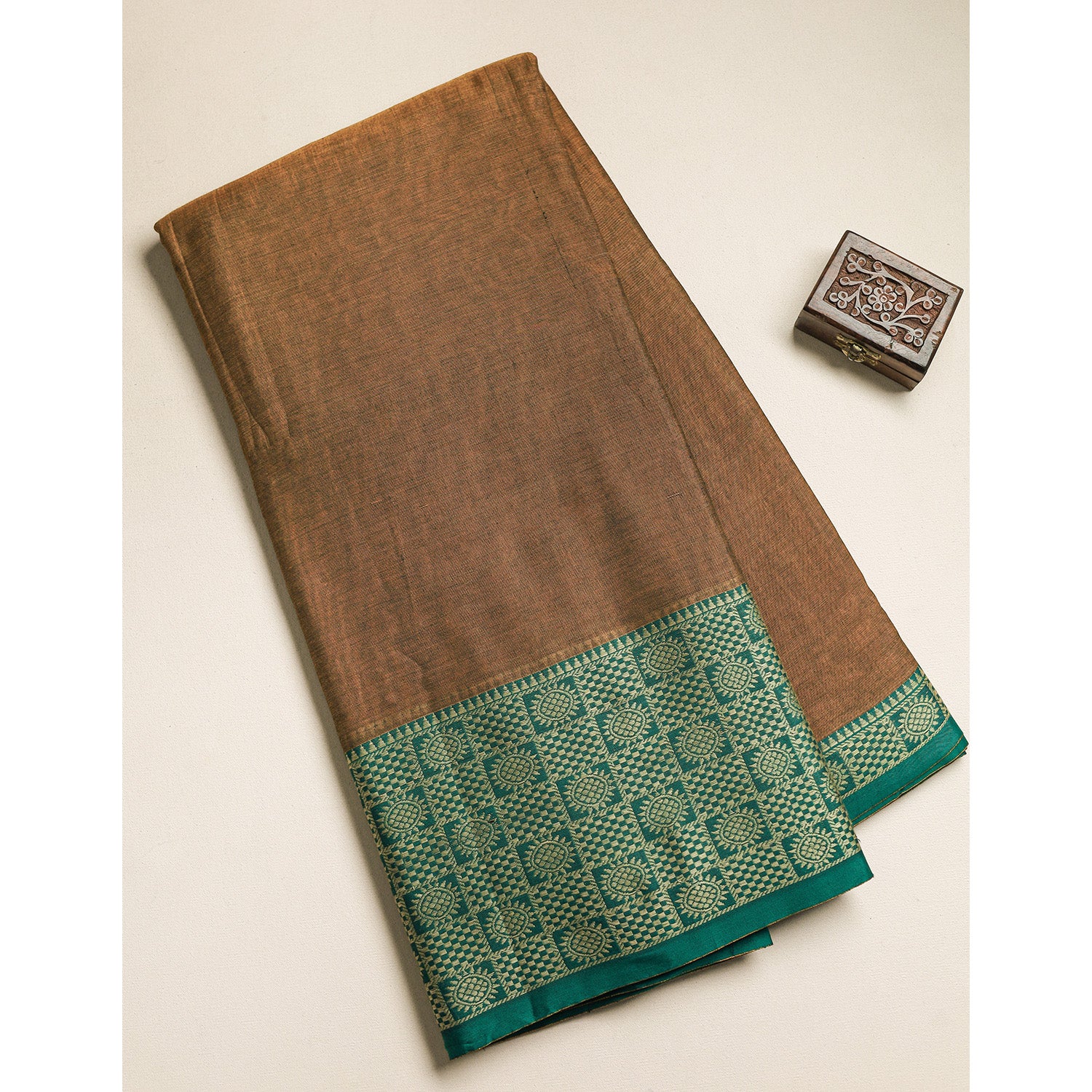 Handloom Cotton Narayanpet Zari Border Fabric