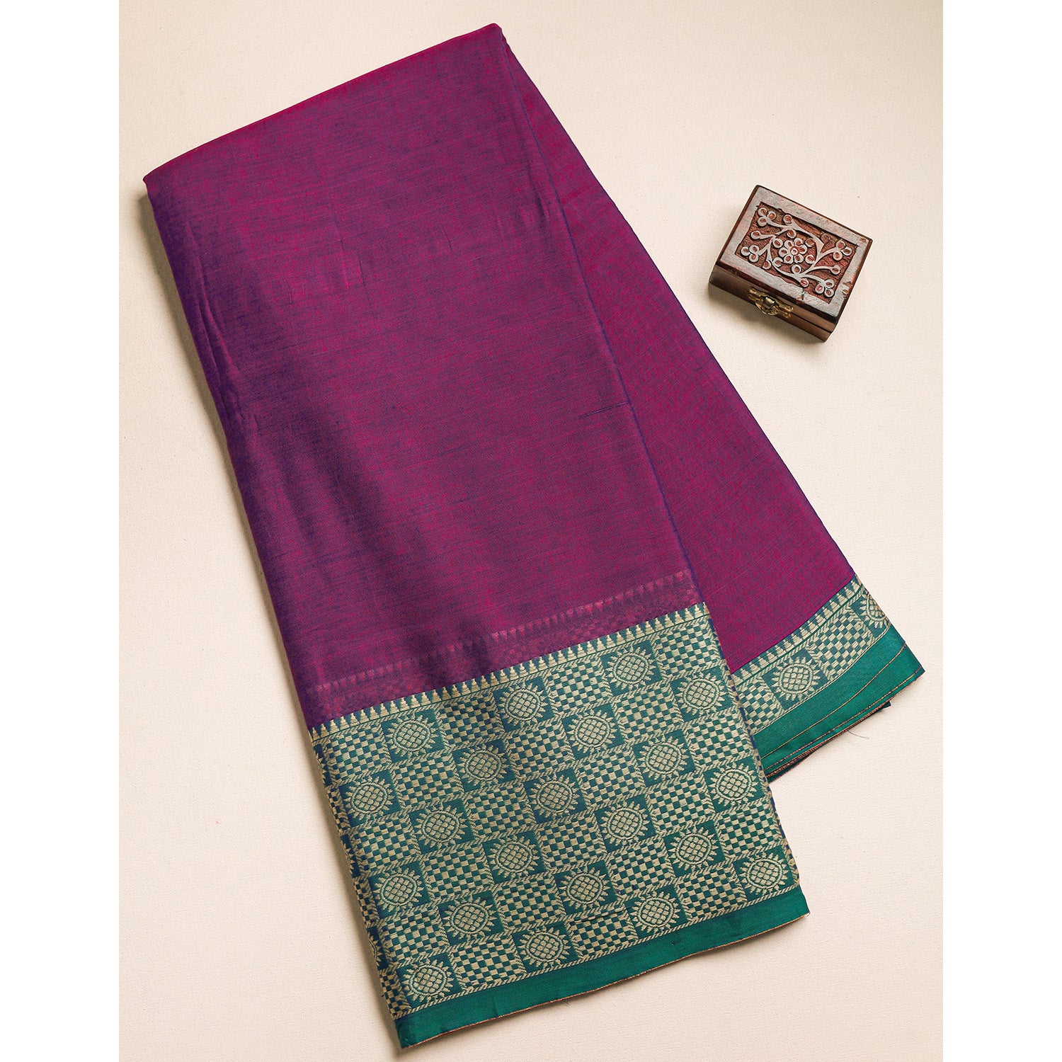 Handloom Cotton Narayanpet Zari Border Fabric