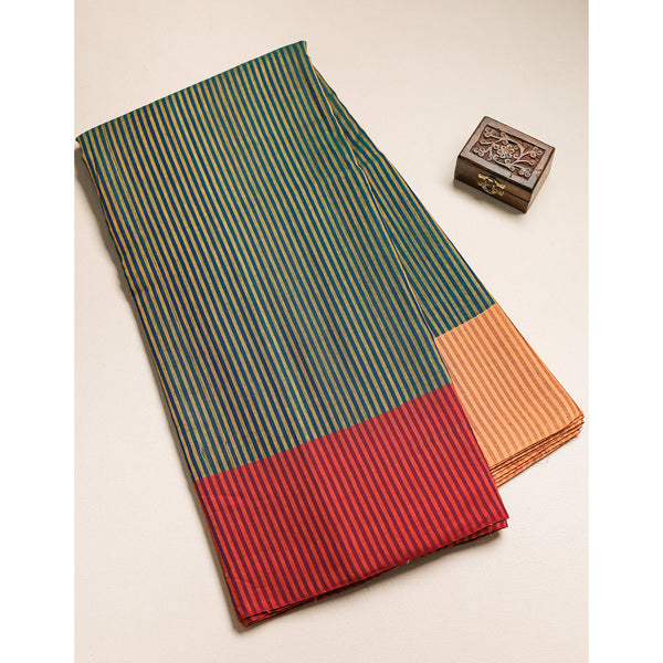 Handloom Cotton Narayanpet Zari Border Fabric