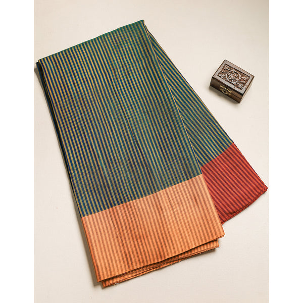Handloom Cotton Narayanpet Zari Border Fabric