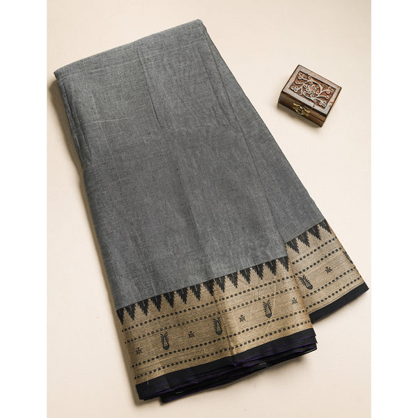 Handloom Cotton Narayanpet Zari Border Fabric