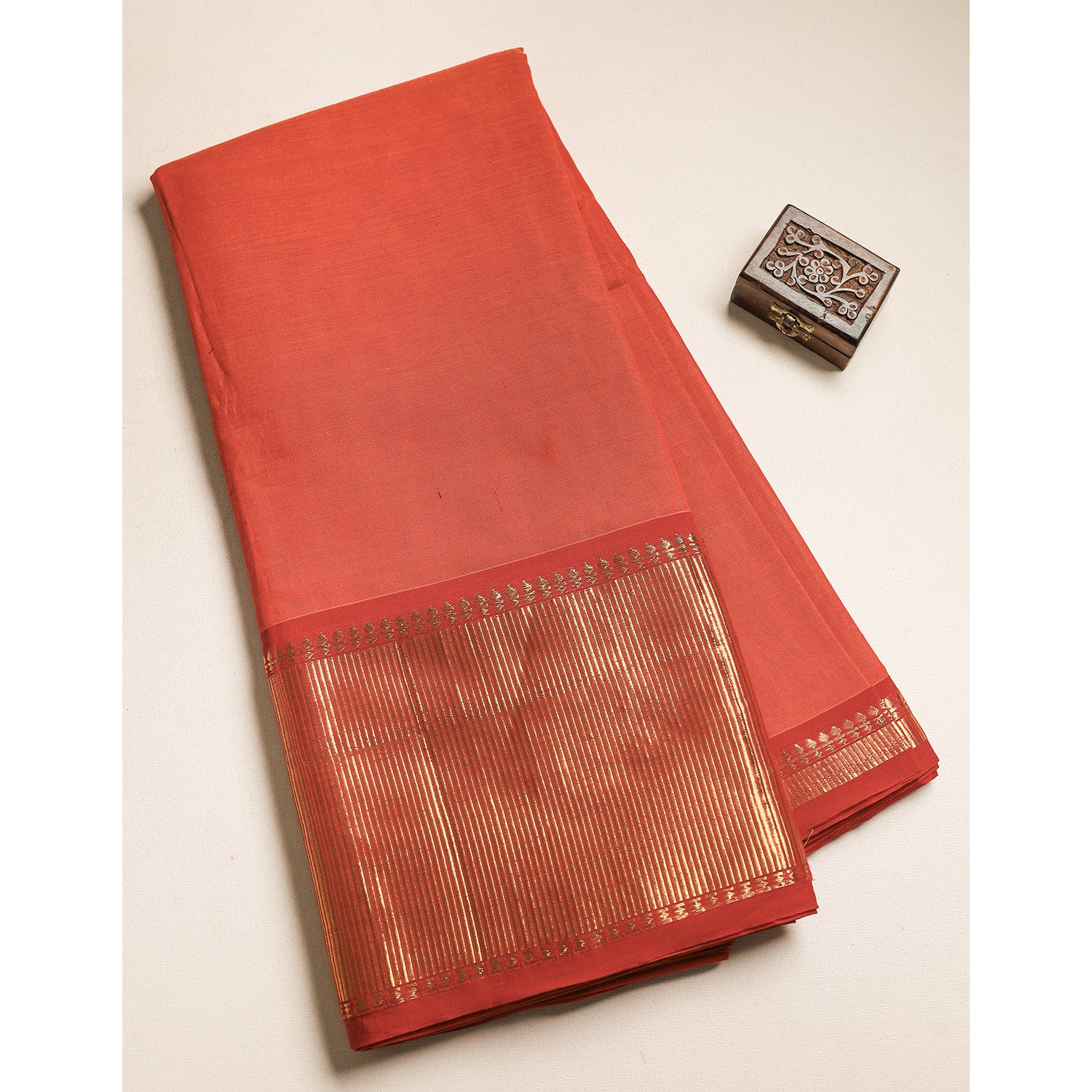 Handloom Cotton Narayanpet Zari Border Fabric