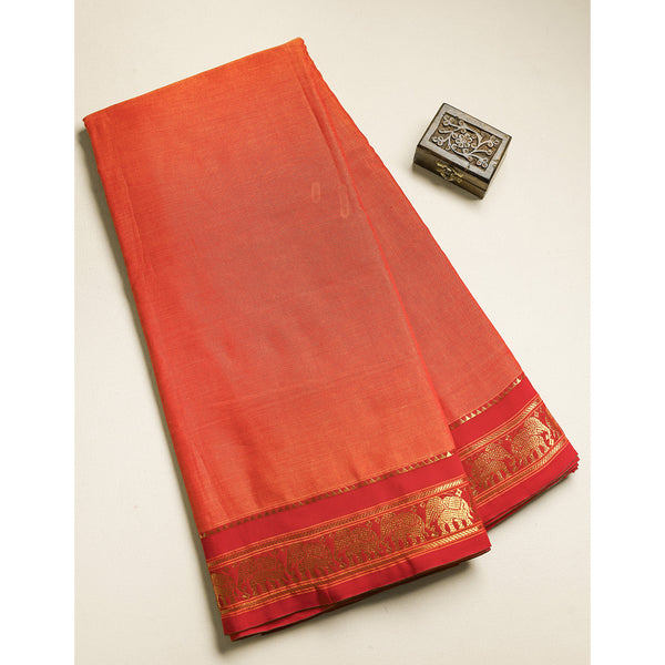 Handloom Cotton Narayanpet Zari Border Fabric