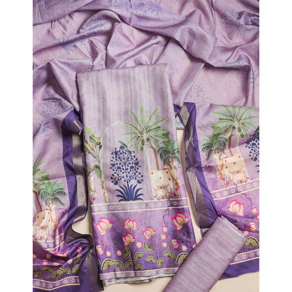 MRINAL SEMI TUSSAR PICHWAI SUIT SET