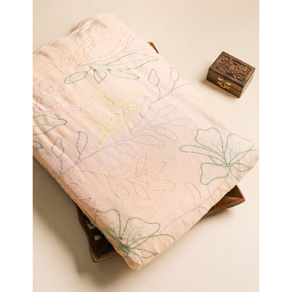 PURE COTTON SLUB EMBROIDERED FABRIC
