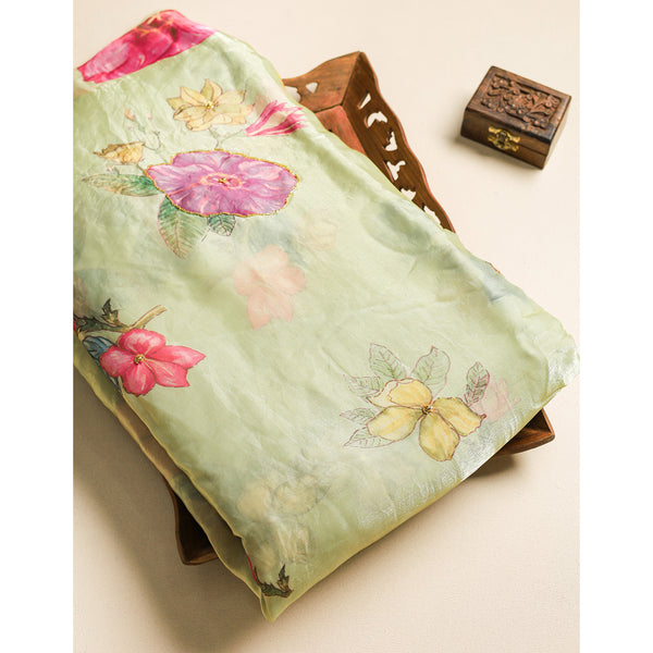 SATIN SILK KHATLI WORK FABRIC