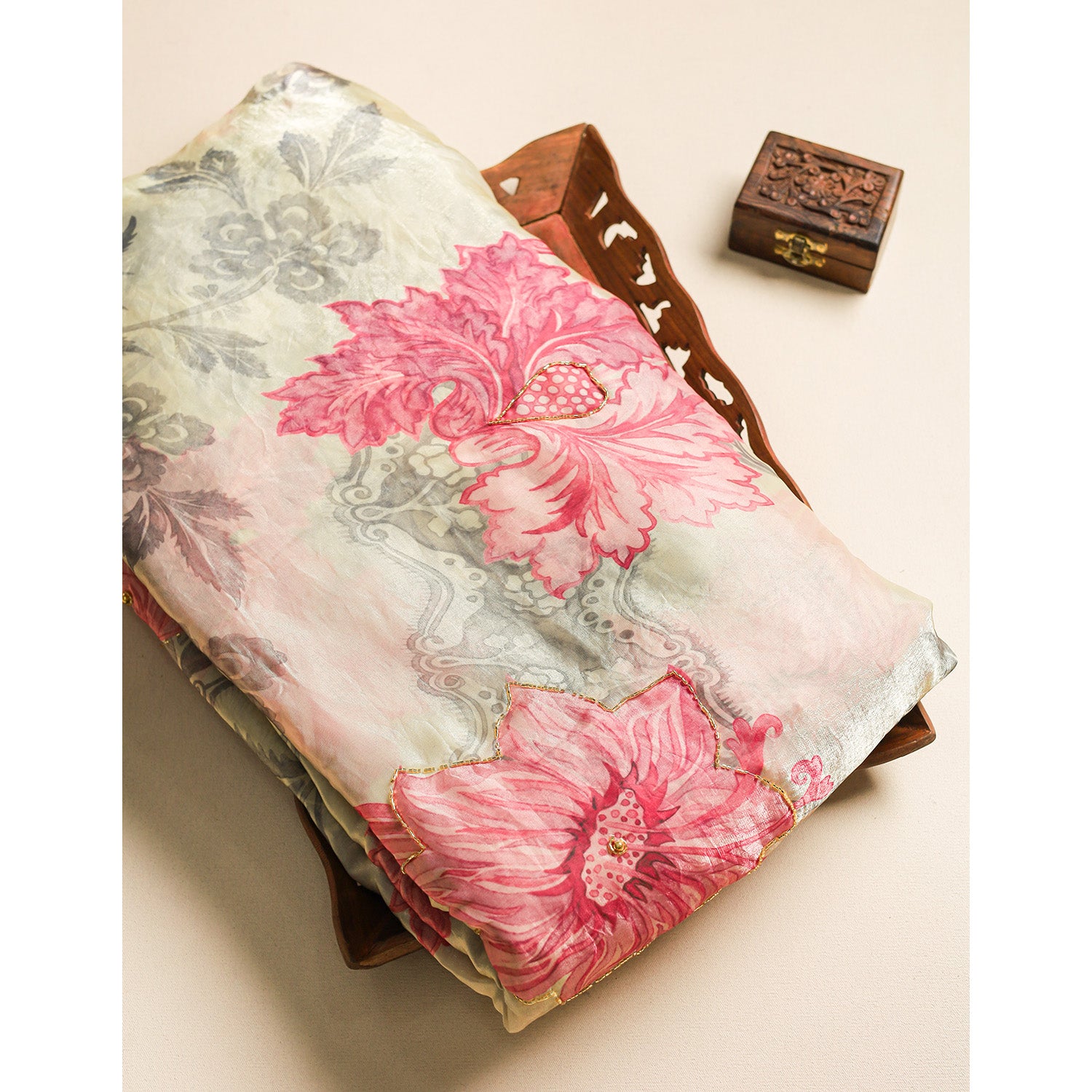 SATIN SILK KHATLI WORK FABRIC