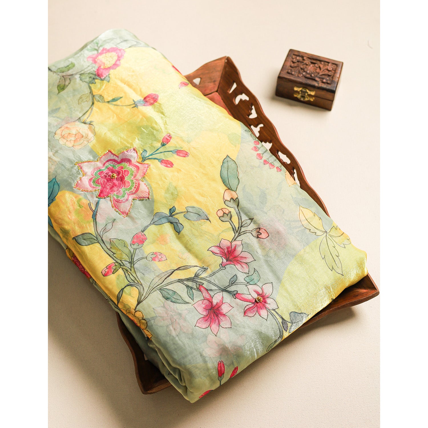 SATIN SILK KHATLI WORK FABRIC