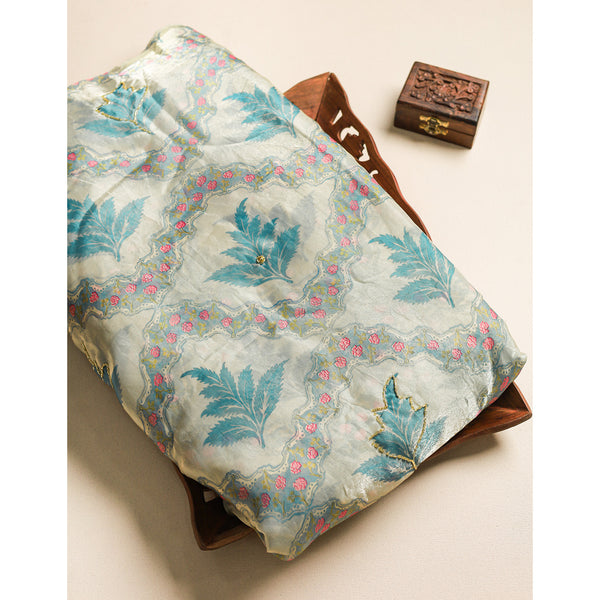 SATIN SILK KHATLI WORK FABRIC