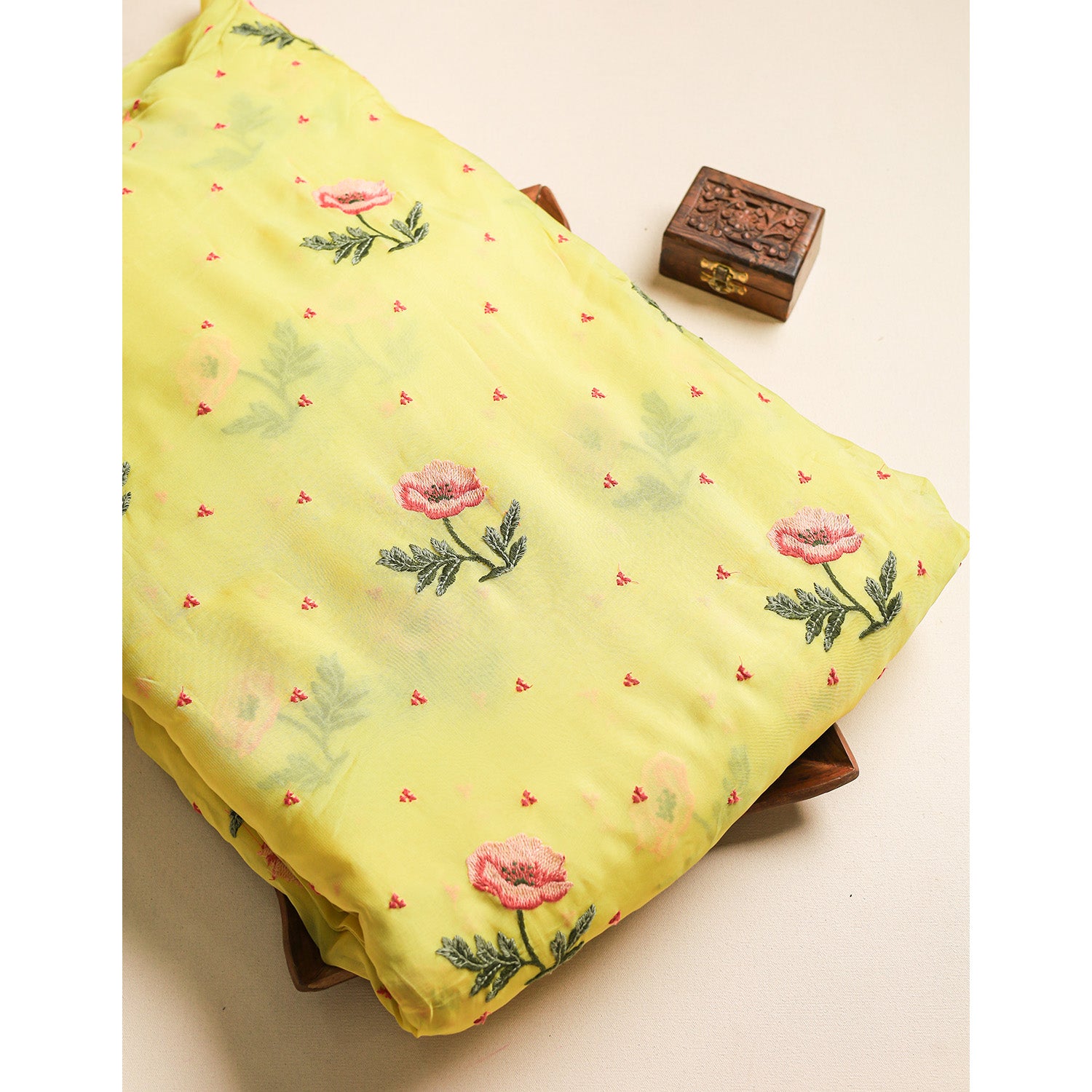 ORGANZA EMBROIDERED FABRIC