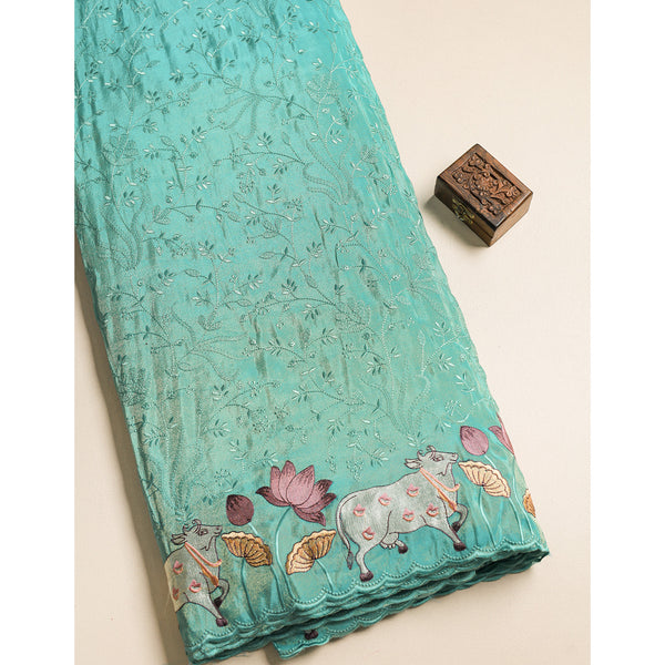 SILK EMBROIDERED FABRIC