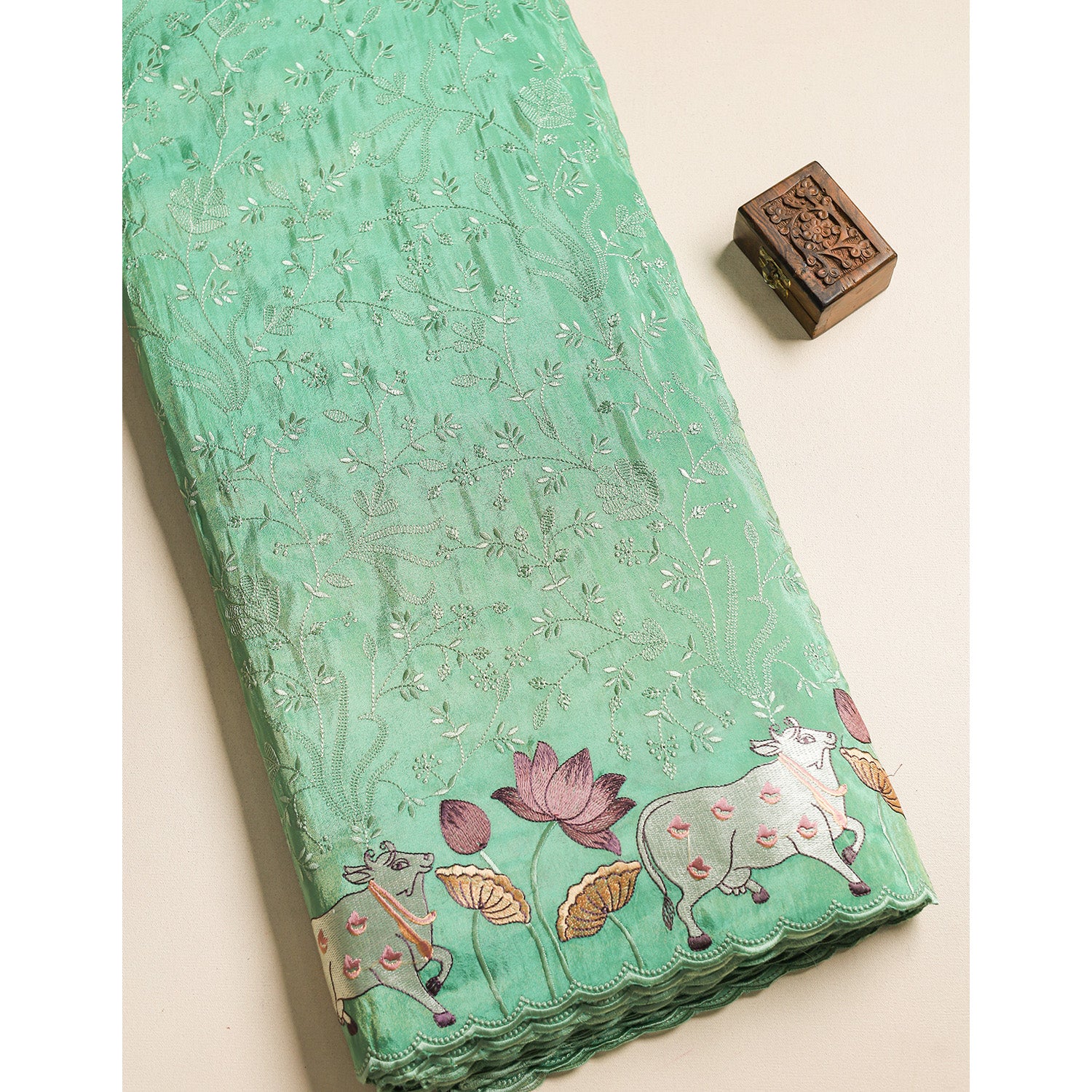 SILK EMBROIDERED FABRIC