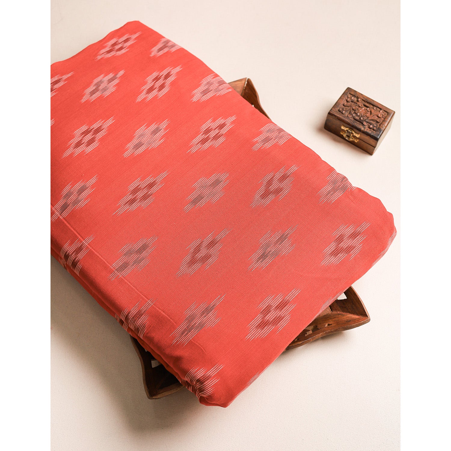 COTTON WOVEN DOUBLE IKAT FABRIC