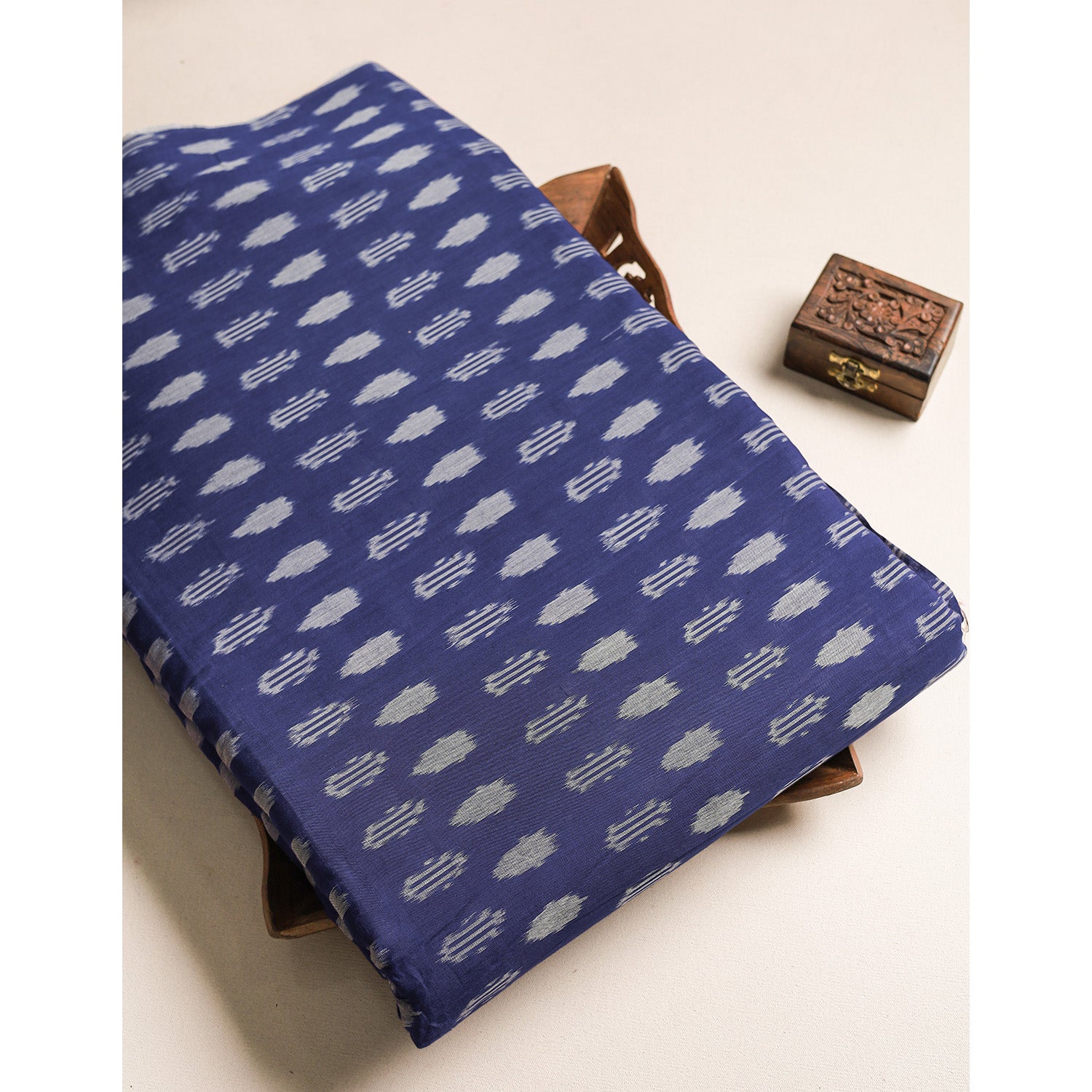 COTTON WOVEN DOUBLE IKAT FABRIC