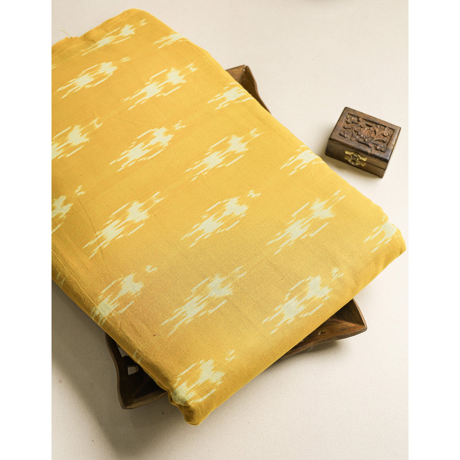 COTTON WOVEN DOUBLE IKAT FABRIC