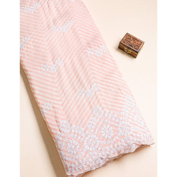 COTTON DAMAN EMBROIDERED FABRIC