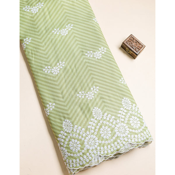 COTTON DAMAN EMBROIDERED FABRIC