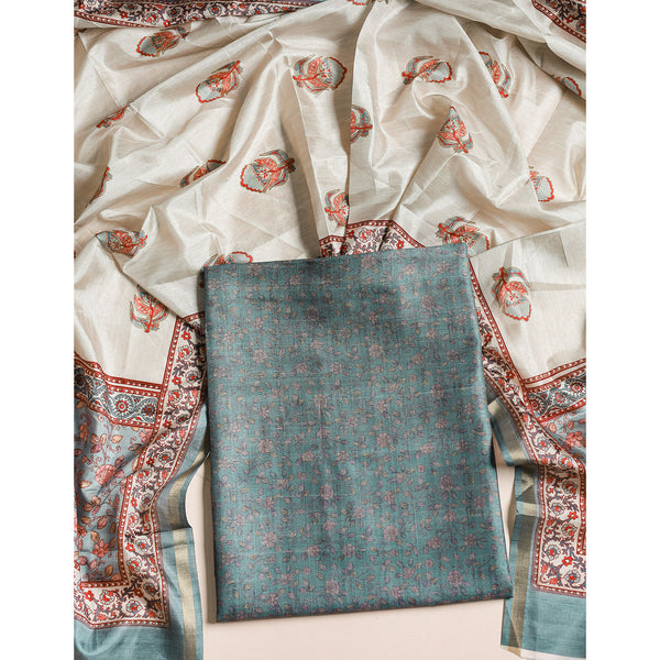 SEMI TUSSAR 2 PIECE SUIT SET