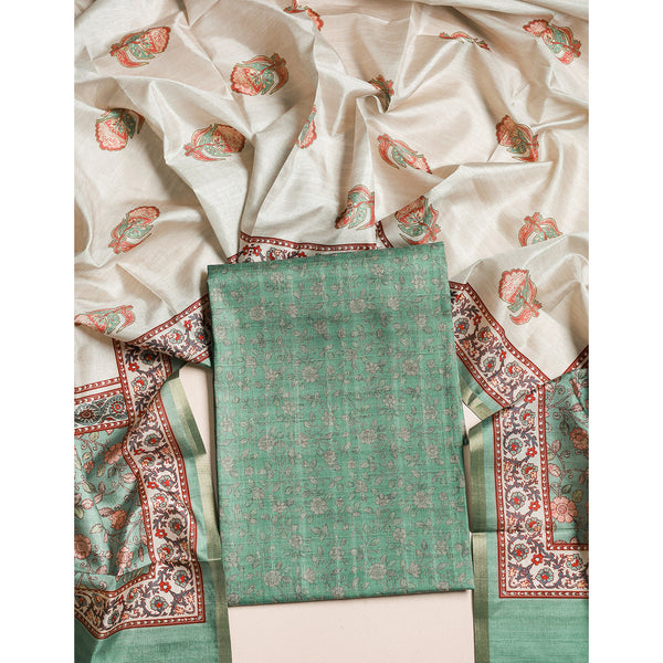 SEMI TUSSAR 2 PIECE SUIT SET