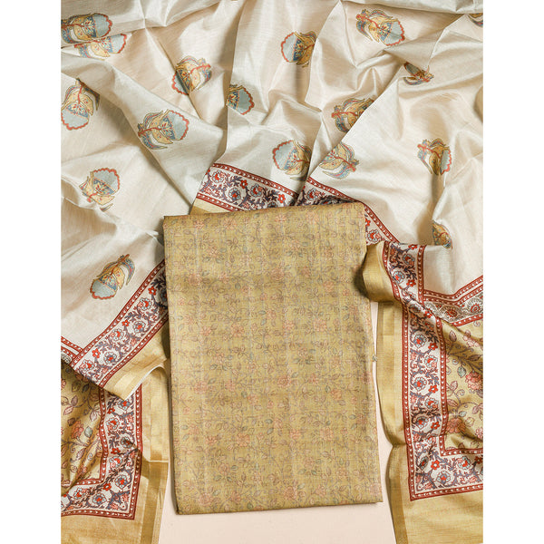 SEMI TUSSAR 2 PIECE SUIT SET