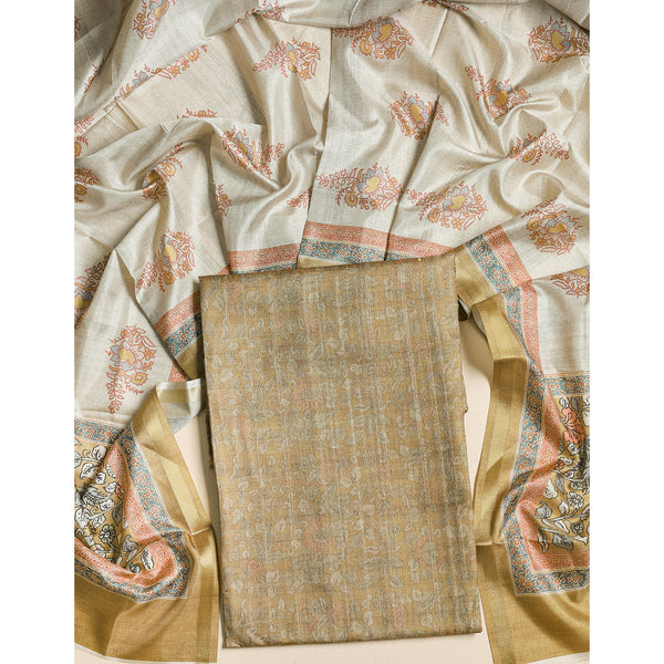 SEMI TUSSAR 2 PIECE SUIT SET