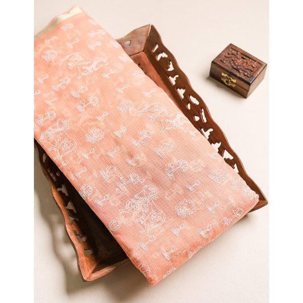 PURE KOTA PICHWAI EMBROIDERED FABRIC