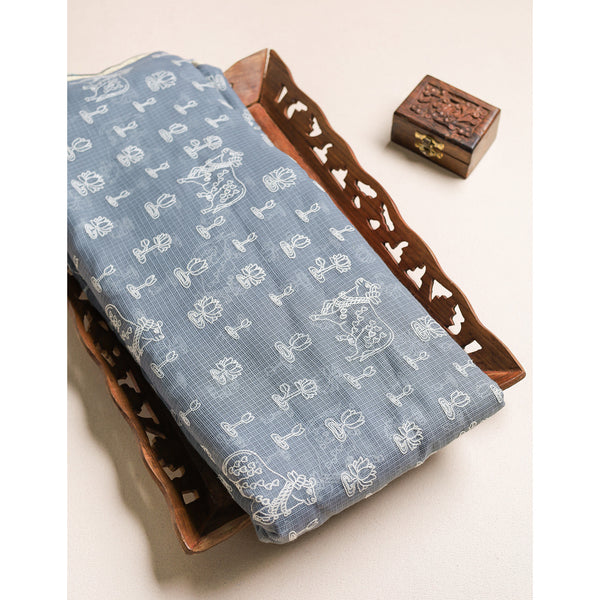 PURE KOTA PICHWAI EMBROIDERED FABRIC