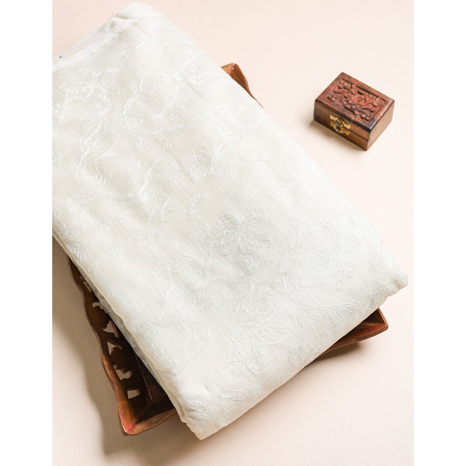 KOTA DYEABLE EMBROIDERED FABRIC