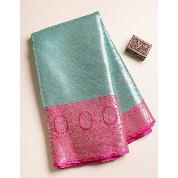 BROCADE SILK BORDER FABRIC