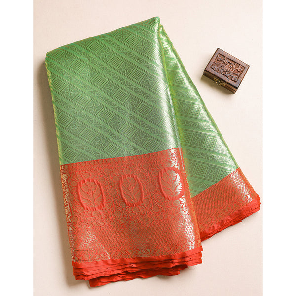 BROCADE SILK BORDER FABRIC