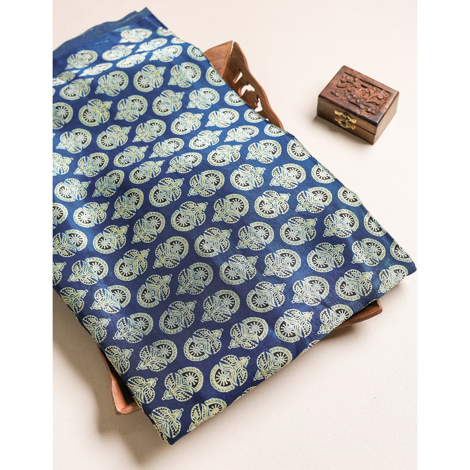 MASHRU SILK AJRAKH FABRIC