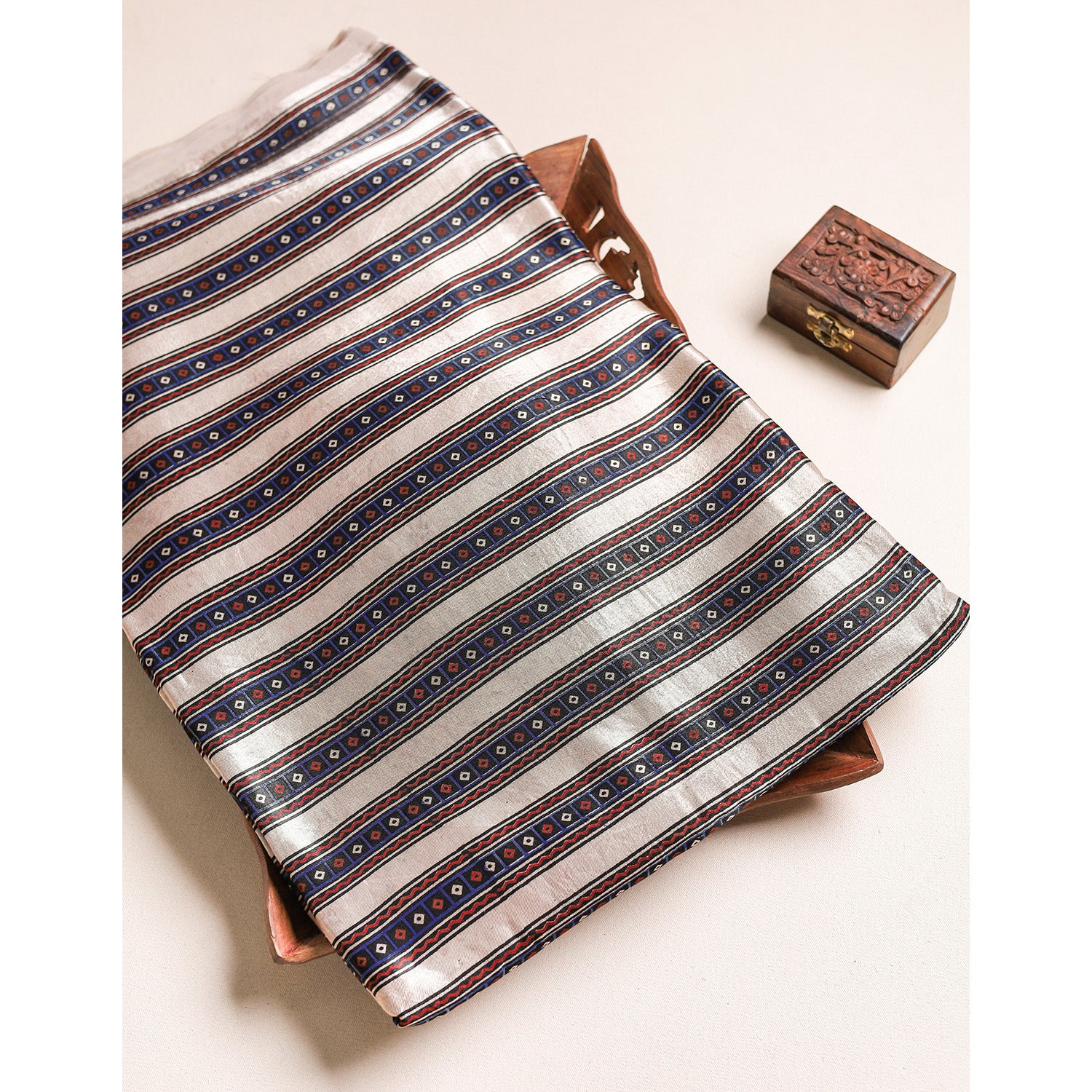 MASHRU SILK AJRAKH FABRIC