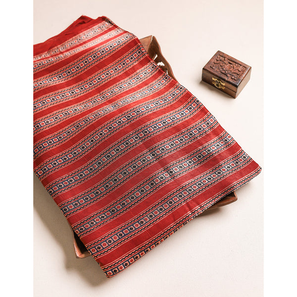 MASHRU SILK AJRAKH FABRIC