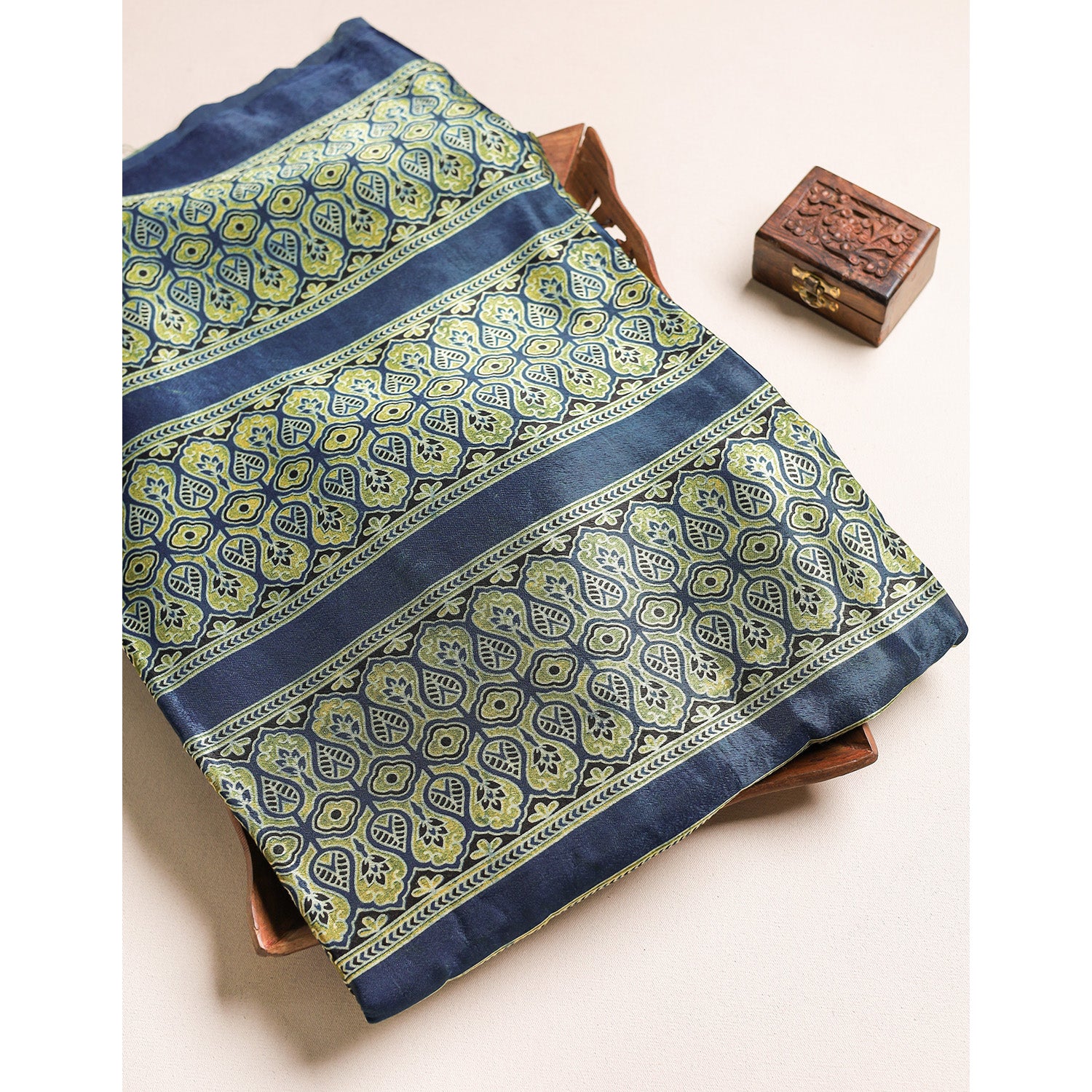 MASHRU SILK AJRAKH FABRIC