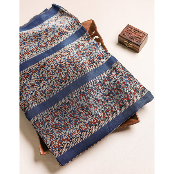 MASHRU SILK AJRAKH FABRIC