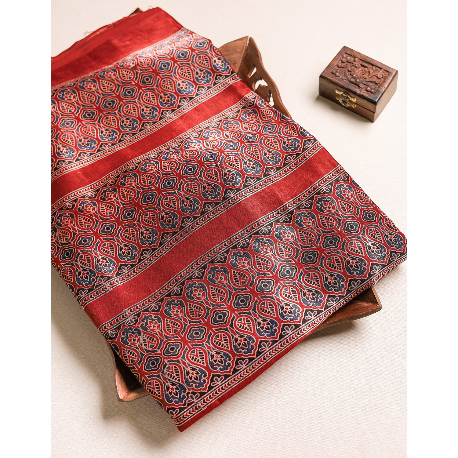 MASHRU SILK AJRAKH FABRIC