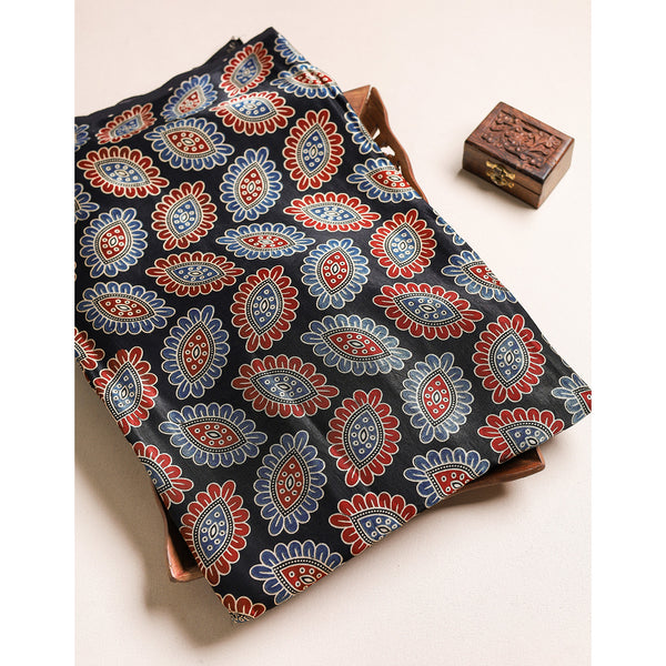 MASHRU SILK AJRAKH FABRIC