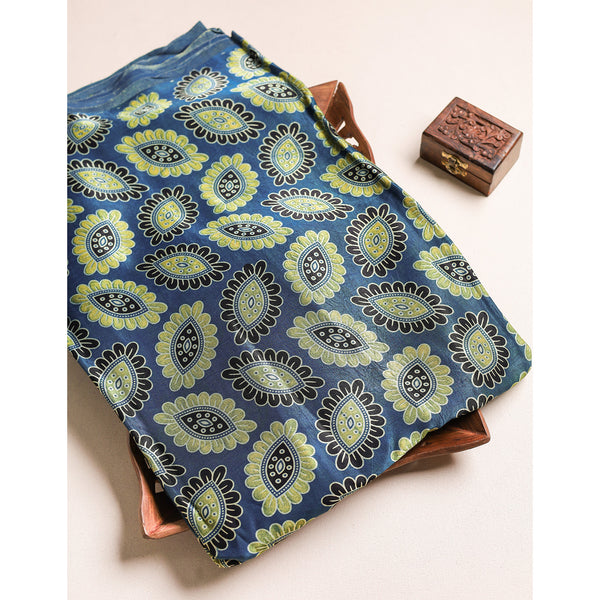 MASHRU SILK AJRAKH FABRIC