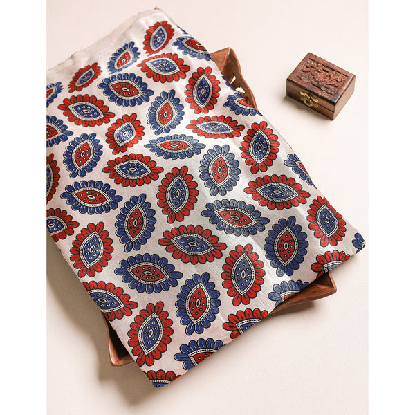 MASHRU SILK AJRAKH FABRIC