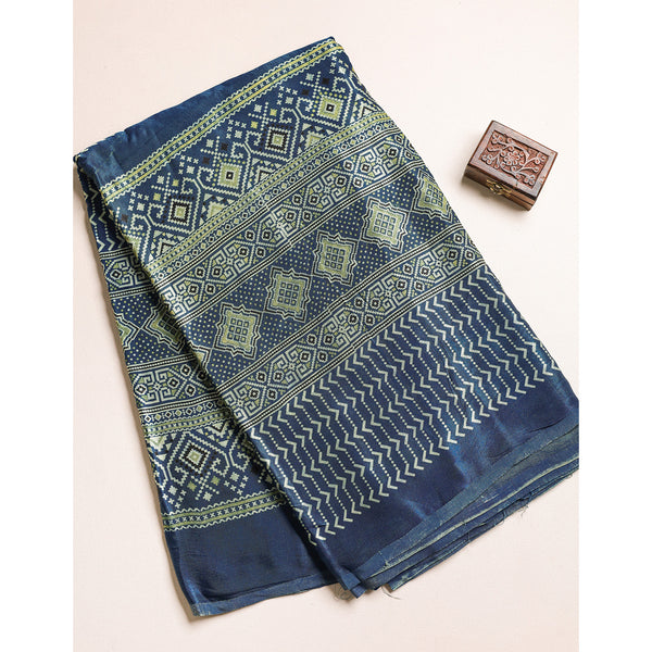 MASHRU SILK AJRAKH FABRIC