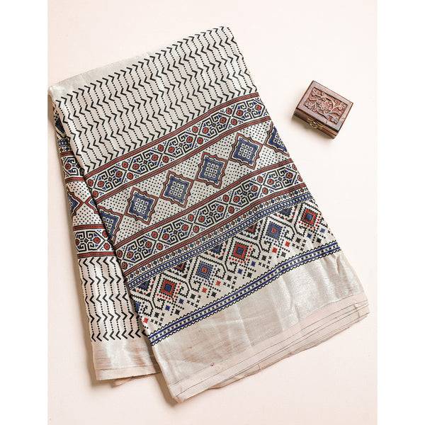 MASHRU SILK AJRAKH FABRIC